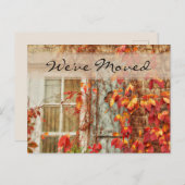 秋の国の新しい住所の発表 ポストカード (正面/裏面)