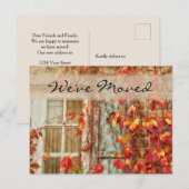 秋の国の新しい住所の発表 ポストカード (正面/裏面)