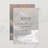 秋の国の結婚式RSVP 出欠カード (正面/裏面)