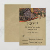 秋の国テーマ結婚ズ 出欠カード (正面/裏面)