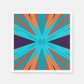 秋の国素朴ターコイズオレンジパープルスター スタンダードカクテルナプキン (正面)