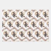 秋の国、魔女猫ちゃん、幽霊、秋、秋 ラッピングペーパーシート (正面2)