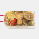 秋の土産深紅色のラベル ギフトタグ (裏面横)