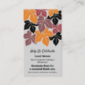 秋の地元ヒーロー推薦ありがとう 名刺 (正面)