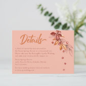 秋の地球トーンテラコッタ結婚の詳細 出欠カード (スタンド正面)