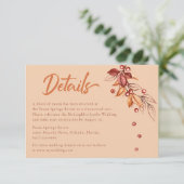 秋の地球トーンテラコッタ結婚の詳細 出欠カード (スタンド正面)