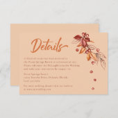 秋の地球トーンテラコッタ結婚の詳細 出欠カード (正面/裏面)