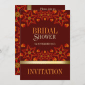 秋の地球ラブブライダルシャワー招待状 招待状 (正面/裏面)