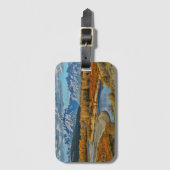 秋の壮大なTeton山の川の眺め ラゲッジタグ (正面縦)