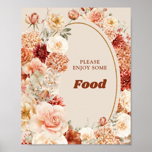 秋の変化フローラさびアイボリー赤面食品 ポスター (正面)