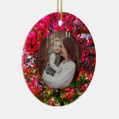 秋の変化葉の木、ピンクの印象派 セラミックオーナメント (右)