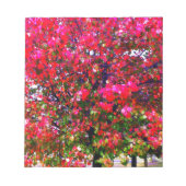 秋の変化葉の木、ピンクの印象派 ノートパッド (正面)