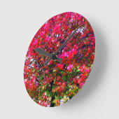 秋の変葉化の ラウンド壁時計 (傾斜)