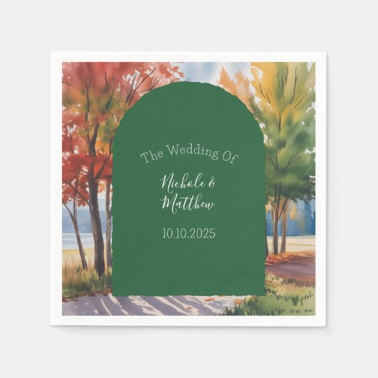 秋の変離れ更結婚の スタンダードカクテルナプキン (正面)