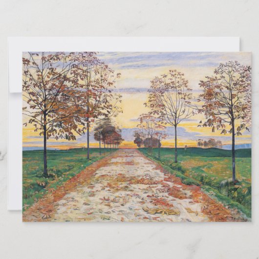 秋の夕べ（バイファーディナンドホドラー） カード (正面)