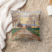 秋の夕べ(バイファーディナンドホドラー) クッション (ブランケット)