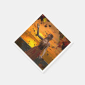 秋の夕日葉に小妖精や小人 スタンダードカクテルナプキン (角)