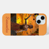 秋の夕日葉に小妖精や小人 Case-Mate iPhoneケース (裏面 (横))