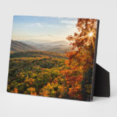 秋の夕日 |ノースカロライナ フォトプラーク (側面)