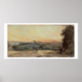 秋の夕日 ポスター (正面)