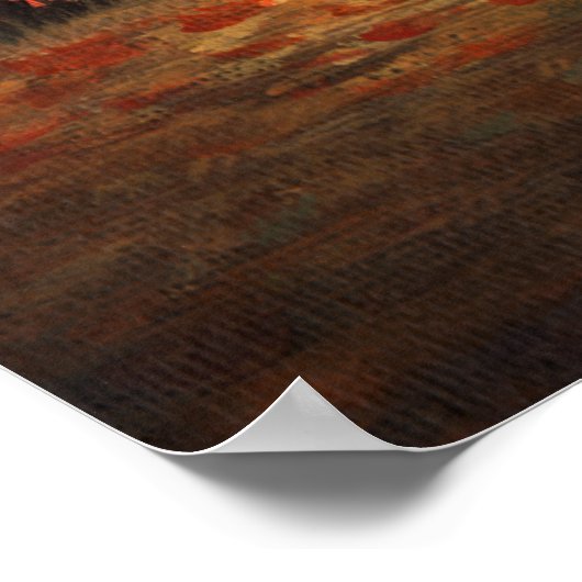 秋の夕日 ポスター (角)