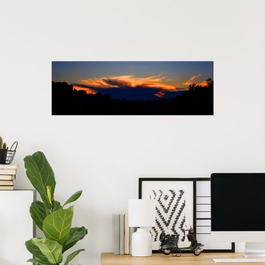 秋の夕日 ポスター (ホームオフィス)