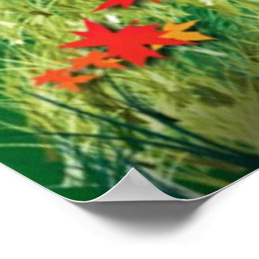 秋の夕日 ポスター (角)