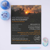 秋の夕日、写真、写真家の採用 チラシ (シングル)