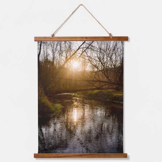 秋の夕日 吊り下げ型タペストリー (正面)