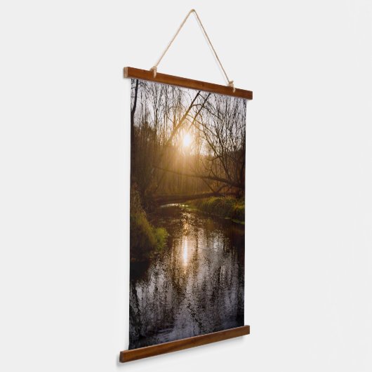 秋の夕日 吊り下げ型タペストリー (傾斜あり)