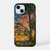 "秋の夕日" iPhone 15ケース (裏面)