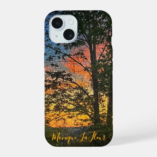 "秋の夕日" iPhone 15ケース (裏面)