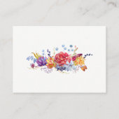 秋の多肉植物披露宴カード エンクロージャーカード (裏面)