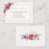 秋の多肉植物披露宴カード エンクロージャーカード (正面/裏面)