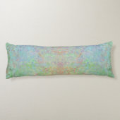 秋の夜明けネオンパステルアルコールインク抽象芸術 ボディピロー (裏面)