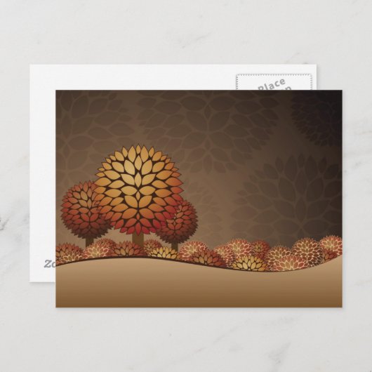 秋の夜景抽象芸術 ポストカード (正面/裏面)