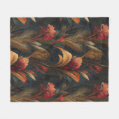 秋の夜 フリースブランケット (正面(横))