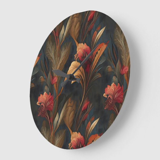 秋の夜 ラージ壁時計 (傾斜)