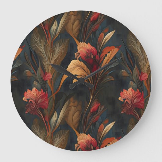 秋の夜 ラージ壁時計 (正面)