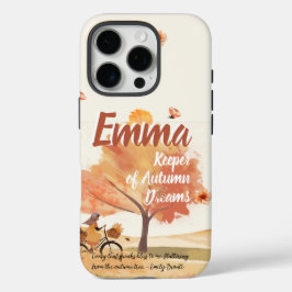 秋の夢の女の子 – アートパーソナライズされたポスター iPhone 16 PROケース