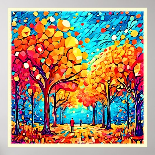 秋の夢の景色ウォーク ポスター (正面)