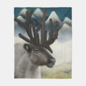 秋の夢想威厳のある者 フリースブランケット (正面)