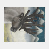 秋の夢想威厳のある者 フリースブランケット (正面(横))