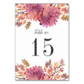 秋の夢 |の結婚番号 テーブルナンバー (裏面)