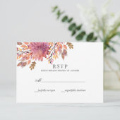 秋の夢 |の結婚RSVPクラシック 出欠カード (スタンド正面)