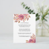 秋の夢 |エレガントなウェディングゲスト詳細 招待状 (スタンド正面)