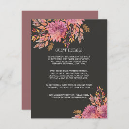 秋の夢 |エレガントなウェディングゲスト詳細 招待状