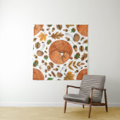 秋の夢：水色リスの避難所 タペストリー (インサイチュ(横))