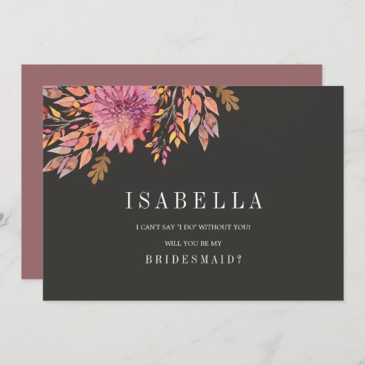 秋の夢 |結婚が私の花嫁になる 招待状 (正面/裏面)