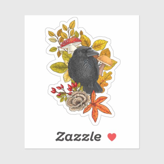 秋の大烏 シール (シート)